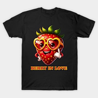 Smitten Strawberry: A Berry Big Heart T-Shirt